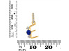 Lapis & White Topaz Alphabet E Pendant LLP-RDA-83.