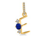 Lapis & White Topaz Alphabet E Pendant LLP-RDA-83.