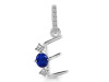 Lapis & White Topaz Alphabet E Pendant LLP-RDA-83.