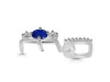 Lapis & White Topaz Alphabet E Pendant LLP-RDA-83.