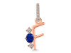 Lapis & White Topaz Alphabet F Pendant LLP-RDA-84.