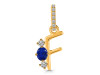 Lapis & White Topaz Alphabet F Pendant LLP-RDA-84.