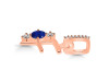 Lapis & White Topaz Alphabet F Pendant LLP-RDA-84.