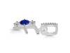 Lapis & White Topaz Alphabet F Pendant LLP-RDA-84.