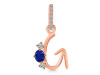 Lapis & White Topaz Alphabet G Pendant LLP-RDA-85.