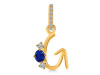Lapis & White Topaz Alphabet G Pendant LLP-RDA-85.
