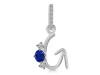 Lapis & White Topaz Alphabet G Pendant LLP-RDA-85.