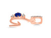 Lapis & White Topaz Alphabet G Pendant LLP-RDA-85.