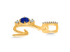 Lapis & White Topaz Alphabet G Pendant LLP-RDA-85.