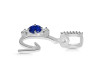 Lapis & White Topaz Alphabet G Pendant LLP-RDA-85.