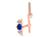 Lapis & White Topaz Alphabet H Pendant LLP-RDA-86.