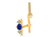 Lapis & White Topaz Alphabet H Pendant LLP-RDA-86.
