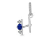 Lapis & White Topaz Alphabet H Pendant LLP-RDA-86.