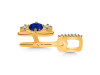 Lapis & White Topaz Alphabet H Pendant LLP-RDA-86.