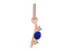 Lapis & White Topaz Alphabet I Pendant LLP-RDA-87.