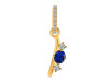 Lapis & White Topaz Alphabet I Pendant LLP-RDA-87.