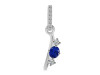 Lapis & White Topaz Alphabet I Pendant LLP-RDA-87.