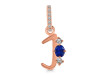 Lapis & White Topaz Alphabet J Pendant LLP-RDA-88.