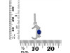 Lapis & White Topaz Alphabet J Pendant LLP-RDA-88.