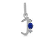 Lapis & White Topaz Alphabet J Pendant LLP-RDA-88.