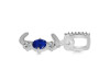 Lapis & White Topaz Alphabet J Pendant LLP-RDA-88.