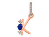 Lapis & White Topaz Alphabet K Pendant LLP-RDA-89.