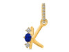 Lapis & White Topaz Alphabet K Pendant LLP-RDA-89.