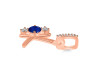 Lapis & White Topaz Alphabet K Pendant LLP-RDA-89.