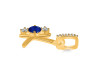 Lapis & White Topaz Alphabet K Pendant LLP-RDA-89.