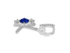 Lapis & White Topaz Alphabet K Pendant LLP-RDA-89.