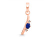 Lapis & White Topaz Alphabet I Pendant LLP-RDA-9.