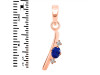 Lapis & White Topaz Alphabet I Pendant LLP-RDA-9.