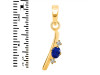 Lapis & White Topaz Alphabet I Pendant LLP-RDA-9.