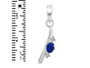 Lapis & White Topaz Alphabet I Pendant LLP-RDA-9.