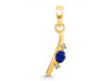 Lapis & White Topaz Alphabet I Pendant LLP-RDA-9.