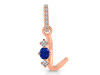 Lapis & White Topaz Alphabet L Pendant LLP-RDA-90.