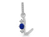 Lapis & White Topaz Alphabet L Pendant LLP-RDA-90.