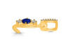 Lapis & White Topaz Alphabet L Pendant LLP-RDA-90.