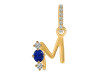 Lapis & White Topaz Alphabet M Pendant LLP-RDA-91.