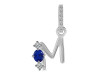 Lapis & White Topaz Alphabet M Pendant LLP-RDA-91.