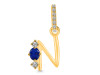Lapis & White Topaz Alphabet N Pendant LLP-RDA-92.