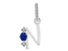 Lapis & White Topaz Alphabet N Pendant LLP-RDA-92.