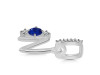 Lapis & White Topaz Alphabet N Pendant LLP-RDA-92.