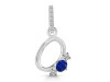 Lapis & White Topaz Alphabet O Pendant LLP-RDA-93.