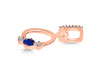 Lapis & White Topaz Alphabet O Pendant LLP-RDA-93.