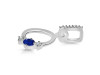 Lapis & White Topaz Alphabet O Pendant LLP-RDA-93.