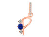 Lapis & White Topaz Alphabet P Pendant LLP-RDA-94.