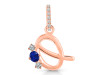Lapis & White Topaz Alphabet Q Pendant LLP-RDA-95.