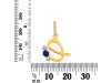 Lapis & White Topaz Alphabet Q Pendant LLP-RDA-95.