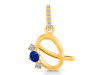 Lapis & White Topaz Alphabet Q Pendant LLP-RDA-95.